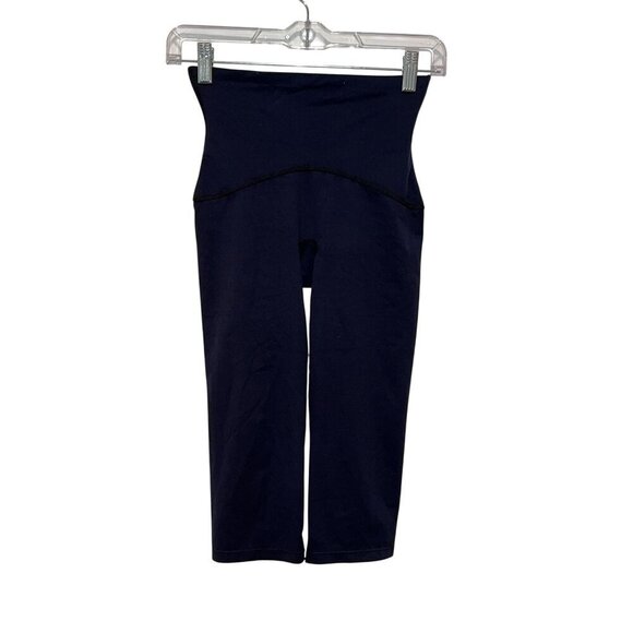 Spanx Navy High Rise Stretch Tummy Control Cropped Leggings Women's Size S mall - Picture 1 of 8